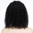 Black curly wig on a white background, Obroi