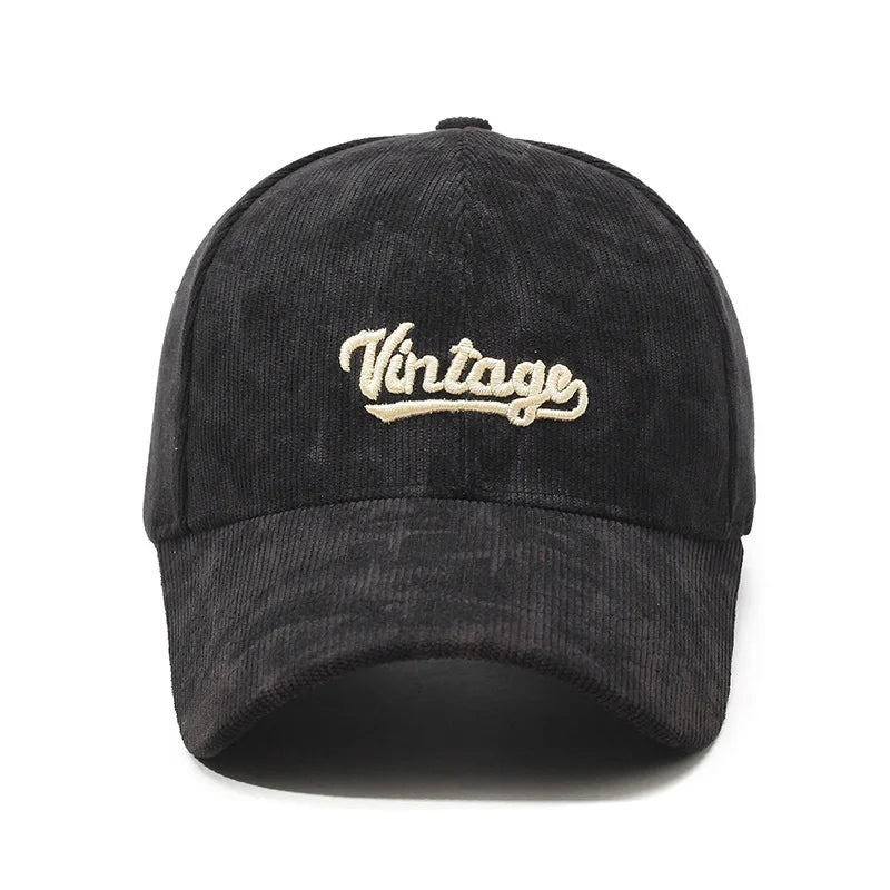 Corduroy Baseball Cap For Men American Street Letter Hip Hop Caps Travel Hats