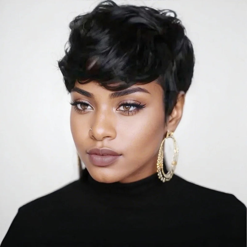 Short Curly Wigs for Women Pixie Cut Wig Human Hair Short Wigs Natural Hair Short Curly Wigs