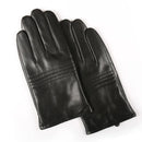 Winter Real Leather Gloves Men Black Genuine Touch Screen Glove Fleece Lined Warm Soft