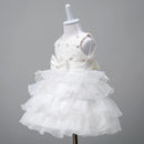 Toddler Baby Girls Baptism Dress Sleeveless Cute Newborn Infant Birthday Gowns Flower Girls White Dress