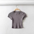 Summer Women T-shirt Slim Skinny Crop Tops