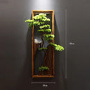 Wooden Frame Pendant Teahouse Living Room Background Wall Decoration Rectangle Simulation Decoration