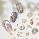 Gold Silver Stars Nail Stickers for Nail Decoation Decals Bronzing Stars Moon Totem DIY Supplies