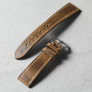 Handmade soft top strap 18 19 20 21 22MM light brown genuine leather bracelet