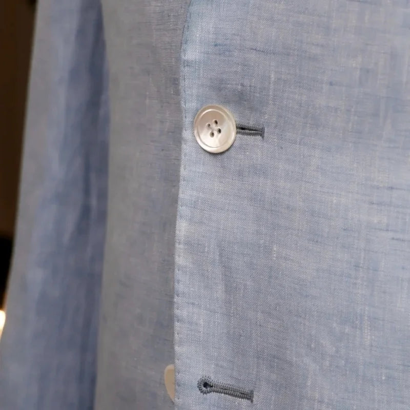 Summer Linen Casual Breathable Suit Men Lightweight Half-Lining Slim Suit Jacket