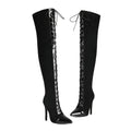 Women Long Boots Slim Knee Boots Nightclub Club Heels Ladies Shoes
