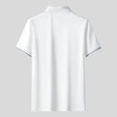 Summer Polo tshirt for Men Cotton Business Tops Pure Men Casual Shirts Short Sleeve Clothing Solid
