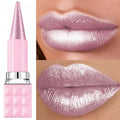 6-Color Metallic Glitter Lipstick Set, Shiny Pearlescent Lip Tint in Pink and Red, Bold Sparkling Lip Makeup Gifts for Women
