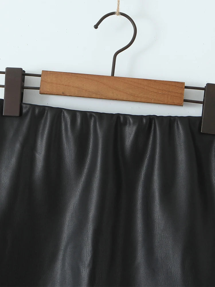Women Autumn Street Style Side Zipper Mini Skirts Sexy Slim Mid Waist Chic Black Short Skirt