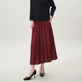 Women Pleated Loose  Design and Casual Versatile Elegant Female Half Skirt