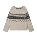 Jacquard Knitted Pullovers Women Winter Casual Loose Sweater