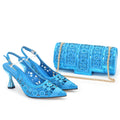 Shoes and Bag Set African Sets Italian Shoe Bag Set Decorated with Rhinestone Quality!