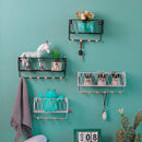 Nordic Creative Wall Hook Storage Rack Home Wall Decoration Multifunctional Partition Iron Storage Rack Organizer Kitchen