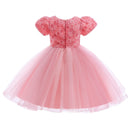 Girls Party Dresses Elegant Kids Wedding Dress For Girl Birthday Princess Gown Short Sleeve Children Summer Clothes