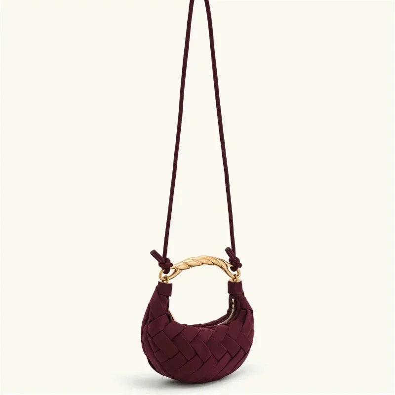 Women's Casual Small Handbag Designer Hand-woven Luxury Matte Texture Crossbody Bag
