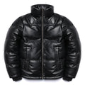 Black leather jacket on a white background, Obroi