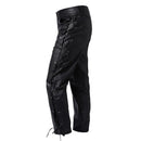 Pants Men's Biker Faux Leather Trousers Red Casual Pant