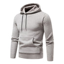 Autumn Winter Hoodies Men Hooded Sweatshirts Men Casual Knitted Pullovers Hooded Streetwear Solid Sports Sweatshirts