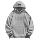 Vintage Hoodies Men Autumn Winter Fleece Hoodies Hooded Sweatshirts Male Casual Solid
