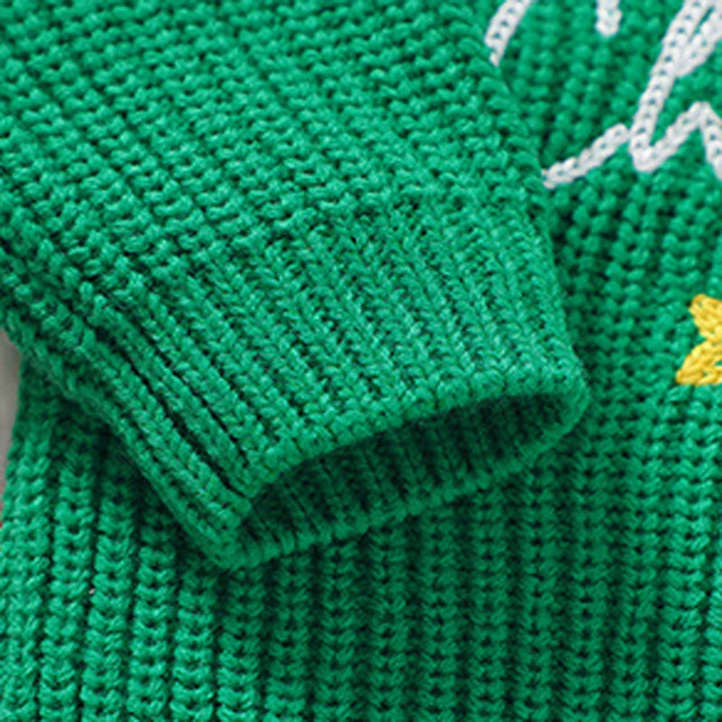 Baby Boys Girls Christmas Sweater Toddler Kids Long Sleeve Pullover Tops Spring Casual Knitted Sweater