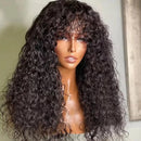 Long Water Wave Wigs For Black Women Curly Human Hair Wigs With Bangs Wigs Human Hair Wig