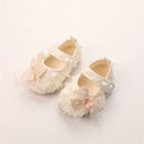 Adorable Baby Girl Bow Flats Shoes with Petal Design for Special Occasions and Baby Showers