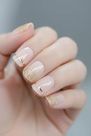 24pcs Short Full Cover Glitter Press On Nail Tips Nails Charm Fingernails For Daily Wear Wedding Shopping Working With Tabs