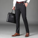 Men Business Office Suit Pants Spring Summer Streetwear Male Clothing Loose Solid Casual Straight Full Trousers