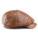 Brown leather cap on a white background, Obroi