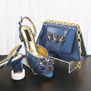Shoes And Bag Sets For Evening Party With Stones gold Italian Handbags Match Bags