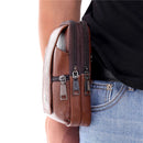 Retro Leather Men's Waist Bag Outdoor Leisure Multifunctional Male's Bags Wear Belt