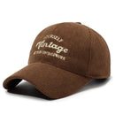 Corduroy Caps For Men Baseball Cap Winter Women Golf Cap Street Trucker Hat
