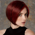 Burg Red Short Pixie Cut Human Hair Wigs For Women Hair Straight Bob Wigs