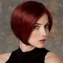 Burg Red Short Pixie Cut Human Hair Wigs For Women Hair Straight Bob Wigs
