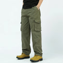 Casual Pants Men Cargo Pants Cotton Loose Trousers Men Pants Overalls Straight Outdoor