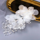 Crystal Flower Hair Clips Hairpin For Women Bride Handmade Bridal Wedding Hair Accessories Jewelry Headpiece
