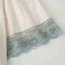 Summer Women's Lace Splice Embroidered Shirts Lady Elegant French Loose Lace-up Blouses