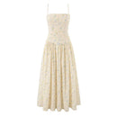 Beige floral dress on a white background, Obroi
