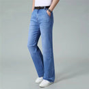 Men's Straight Leg Jeans High Waisted Thin Loose Casual Pants