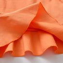 Casual Baby Dress Peter Pan Collar Infant Clothes Girls Clothing with Hairband Orange