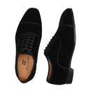 Velvet Handmade Men's Dress Shoes For Wedding And Party Formal Wear Leather Insole Lace-Up Oxfords