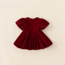 Children Dress Pearl Red Dress Princess Dresses Performance Dress Kids Dresses for Girls Kids Clothes