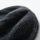 Winter Hat for Women Natural Cashmere Knitted Cap Solid Jacquard Bonnet Casual Soft Warm Beanie Hat