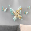 Resin Butterfly Statue Nordic Home Decor Living Room Wall Decor Animal Figurine Indoor Modern Art Dining Room Wall Decoration
