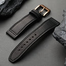 Handmade Bronze Buckle Strap Head Leather Suitable for Pilot's Pure Copper Watchband