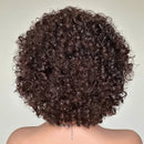 Short Curly Bob Wigs Human Hair Lace Wig for Black Women Side Part Cute Curly Bob Wig