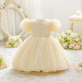 Dress For Kids Girls Champagne Sequined Children's Party Wedding Prom Ball Dance Performance Elegant 4-7 Years