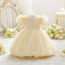 Dress For Kids Girls Champagne Sequined Children's Party Wedding Prom Ball Dance Performance Elegant 4-7 Years