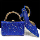 Crystal Shoes And Bag Set For Wedding Woman Pumps Sandal Pumps Shoes And Bag Set